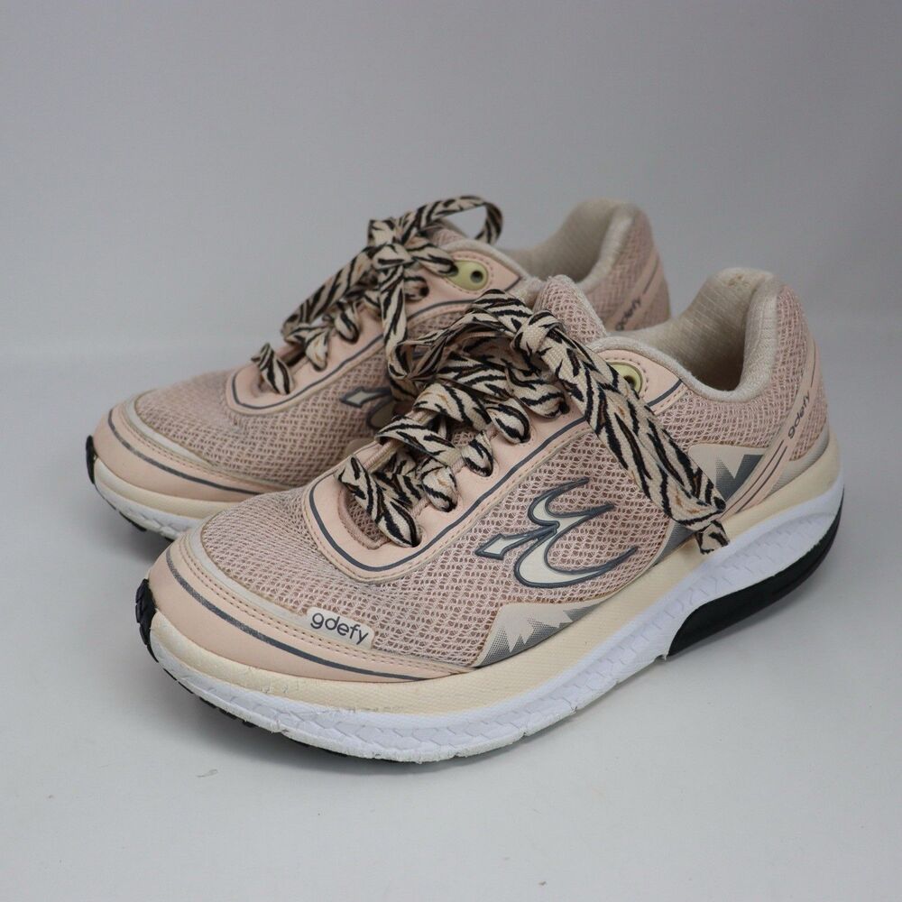 GDefy (Gravity Defyer) Corrective Fit Pink Womens Sneaker Lace Up Size 8.5 - Picture 2 of 8